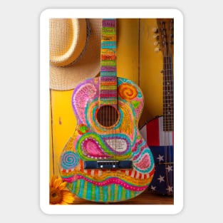 Poetry Guitar and American Banjo Sticker